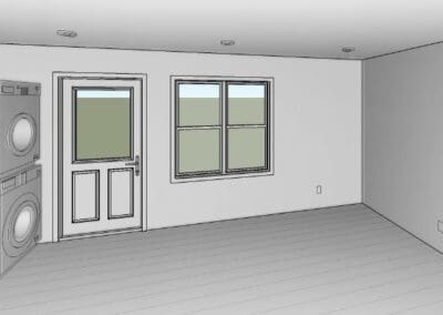 Interior Render of Utility Room and Entrance