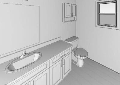 interior render of bathroom